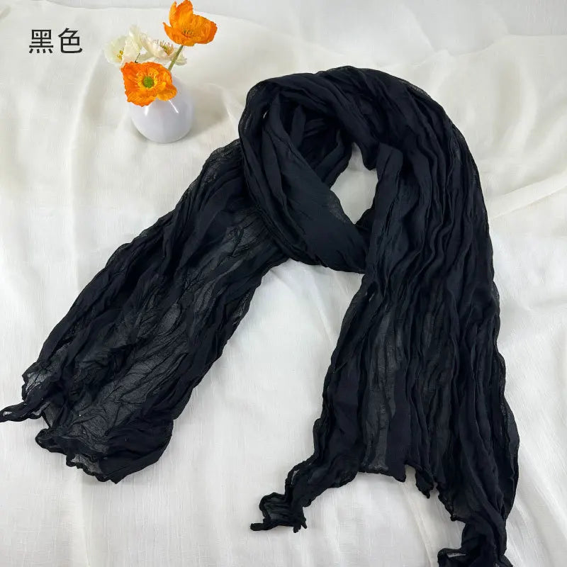 Soft Breathable Cotton and Linen Retro Scarves