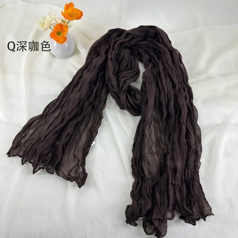 Soft Breathable Cotton and Linen Retro Scarves