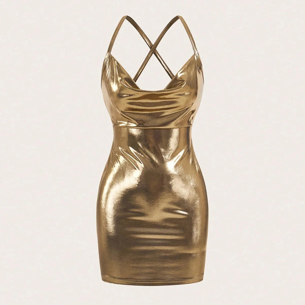 Shiny Short Korean Dress