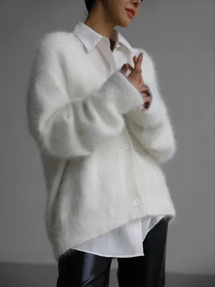 Casual V Neck Oversized Sweater