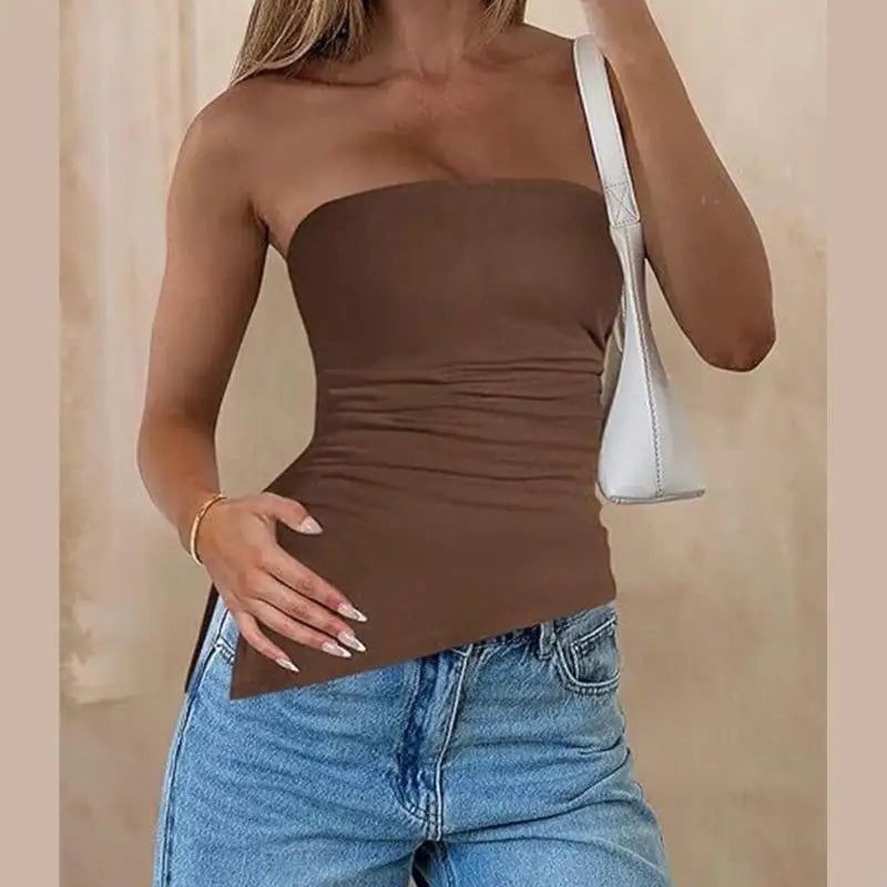 Ruched Tube Top – Strapless Fit