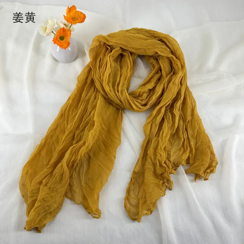 Soft Breathable Cotton and Linen Retro Scarves