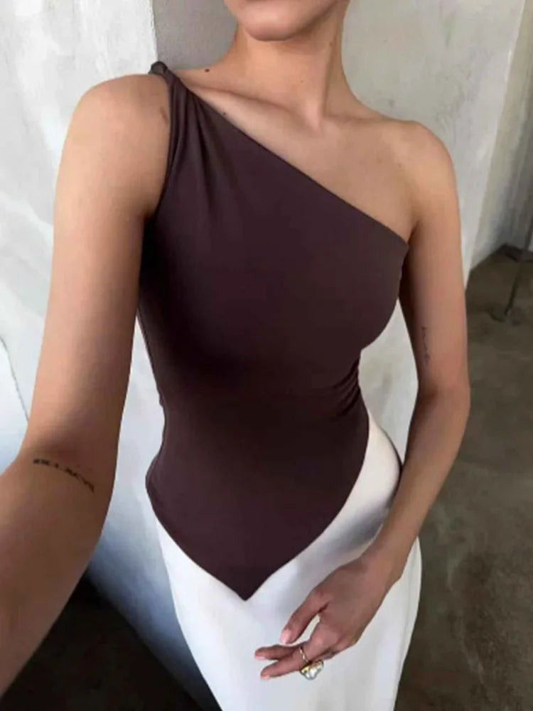 Casual Top Single Shoulder