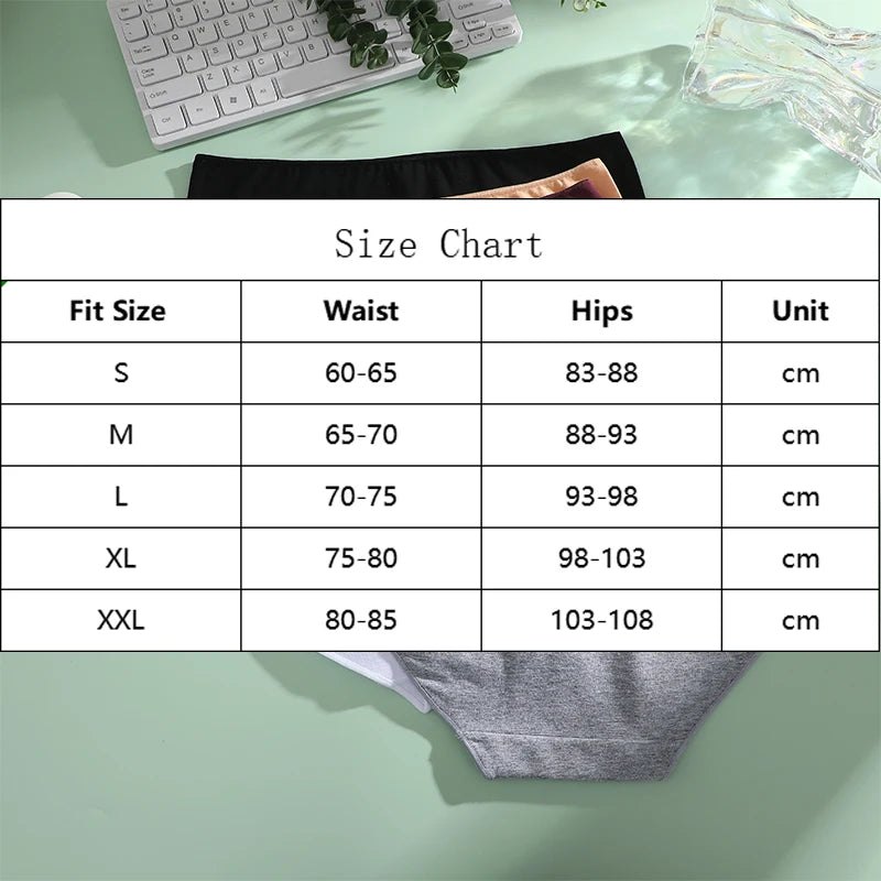 4Pcs/Set Comfort Cotton Panties