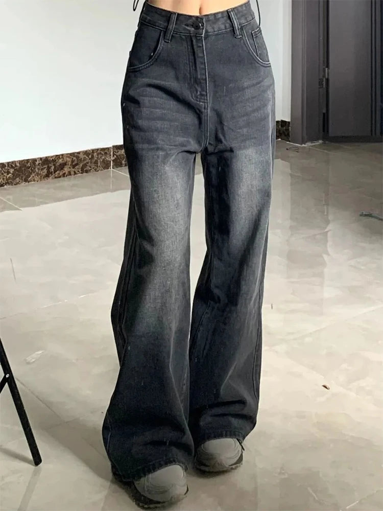 Bell Bottom Korean Vintage High Waist Jeans