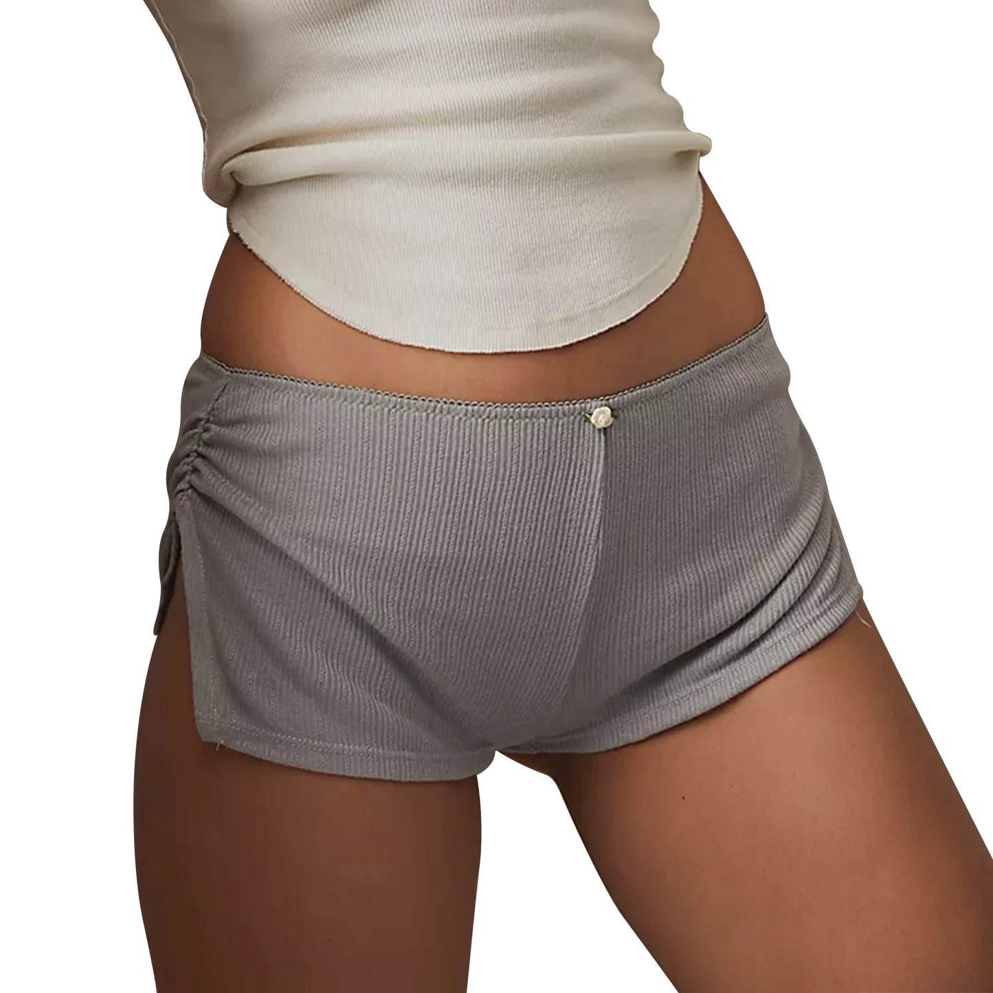 Micro Shorts for Women Low Waist Side