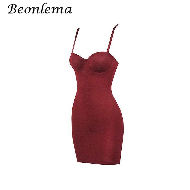 Body Defining Slip Dress with Adjustable Straps