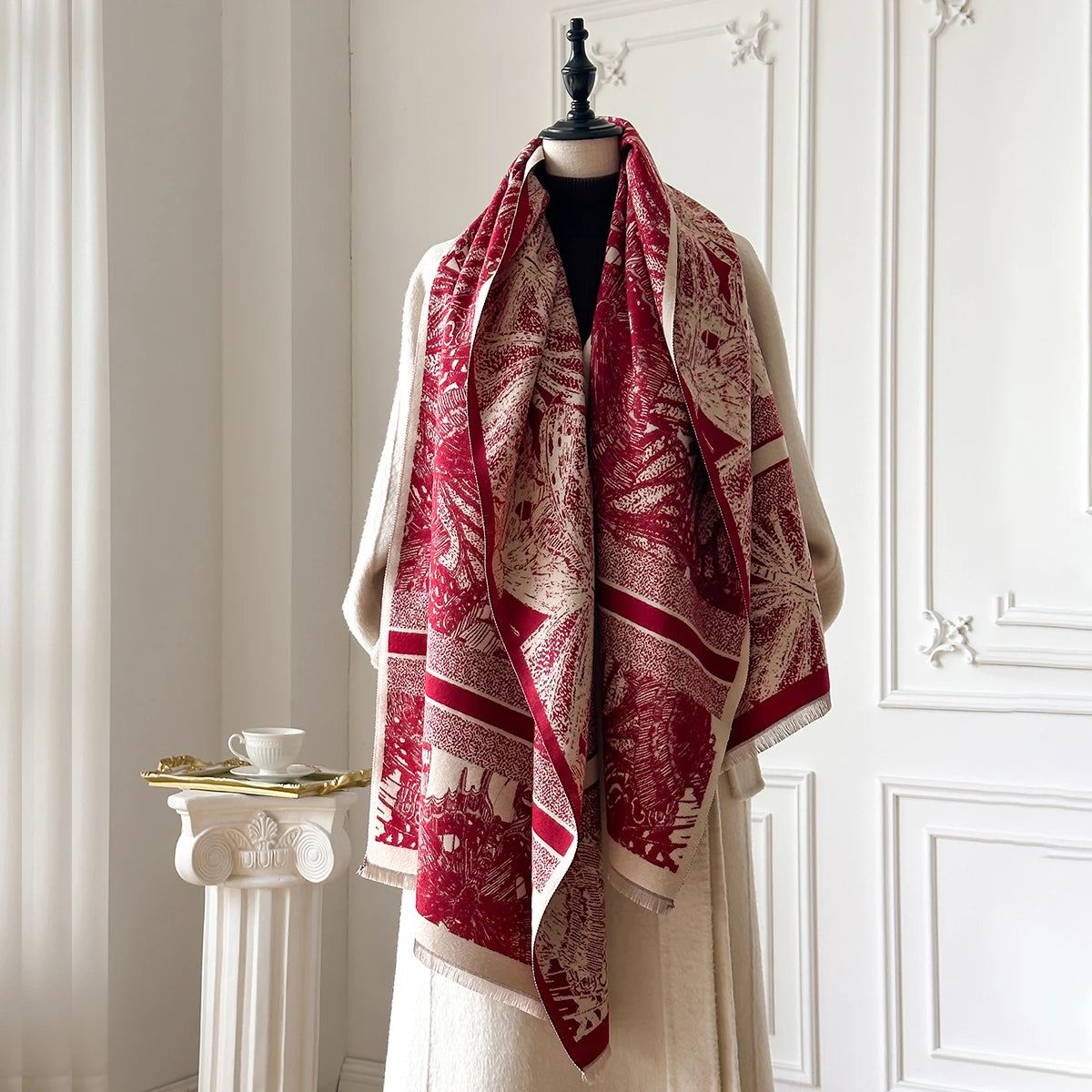 Luxury Faux Cashmere Poncho